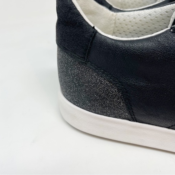 GEOX RESPIRA Women’s BLOMIEE ANTHRACITE GLITTER Sneakers Side Zip Size 9 - Picture 3 of 11